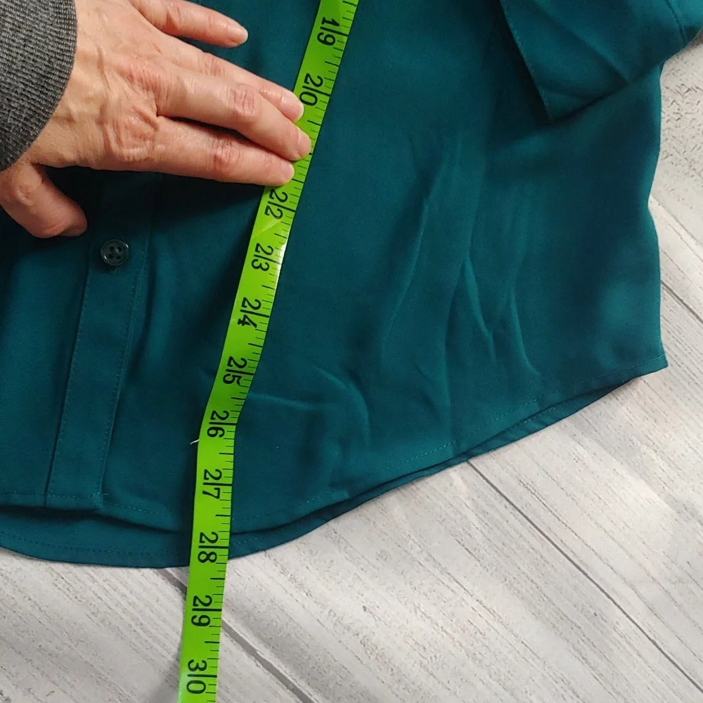 NWT MAURICES TEAL BUTTON DOWN - Picture 10 of 10
